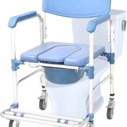 Elder potty seat for adults with wheels water jet for 150 Kg Capacity Elder Seat Commode Chair-image-70