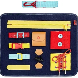 Montessori Busy Board Toy Develop Basic Skills, Educational Sensory Travel Toys-22