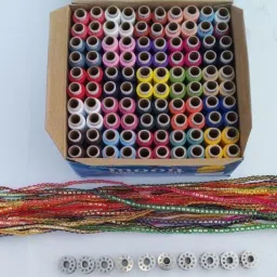 100 pcs Thread Box with Lace and 10 Bobbin pin Sewing Kit-image-15