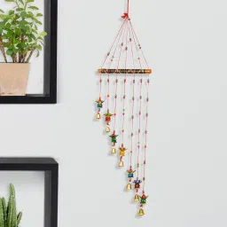 Handcrafted Kalash Design Wood Wind Chine Plastic, Wood Windchime-image-44