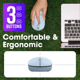 ZEBRONICS Zeb CHEETAH Wireless mouse with 1600 DPI, High accuracy, Ergonomic design Wireless Ambidextrous Optical Mouse image 5