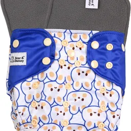Washable Reusable Cloth Diaper,Free Size|for Kids 0-3 Yrs|1 Diaper & 2 insert-0