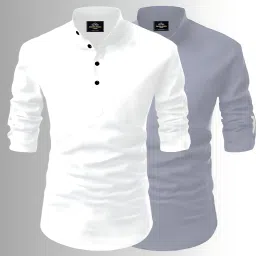 Men Solid Cotton Blend Straight Kurta-picture-17