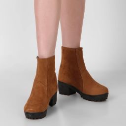 Smart Casual Ankle length Velvet Boots for Women Boots For Women-image-35