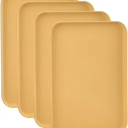 Rectangular Trays Wheat Straw Food Serving Platter Grill Tray for Kitchen Tray-image-24