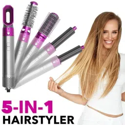 TUNIFI 5 in 1 Hair Styler For Women Multifunctional Styling Tool With 5 Attachments 1 Hot Air Brush, 2 Spiral Curler, 1 Hair Dryer, 1 Hair Straightner Comb, 3 Heat Hair Styler-27