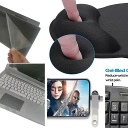 ANJO KeyboardLEDMouse-WristPad-Hub-Clnr-OTG2n1-Ext-LED-Skin-15.6iScrn&KeyGuard&Sleeve Combo Set image 5