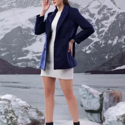 Cotton Blend Solid Coat For Women-image-93