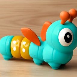 Rattling Caterpillar Key Toy for Babies and Kids. Crawling, running after keying Rattle-image-17