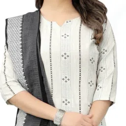 Women Pure Cotton, Khadi Cotton Kurta Pant Dupatta Set-image-55