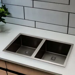Handmade 45 X 20 X 10 Kitchen Sink Double Bowl Sound Proof Matt Finish Stainless steel Matt Finish_A168 Vessel Sink-image-73