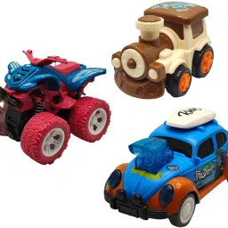 Unbreakable Four-Wheel Drive Friction Powered Diecast Toy Set-C175-44
