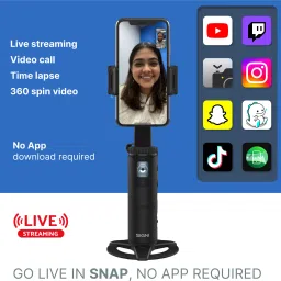 SKYVIK SIGNI FOLLO AI Face Tracker for Mobile, 360 Degree, Start/Stop Gestures Tripod Kit image 4