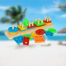 Geometric Shape Sorter Puzzle Toy Shape Matching Blocks Color LC03.3485 Geo-2