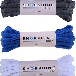 SHOESHINE oval round sports shoelace (W10) pack of 3 pairs Shoe Lace-53