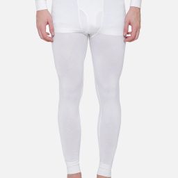 Ayaki Bodycare Off White Solid Thermal Men Pyjama Thermal-image-3