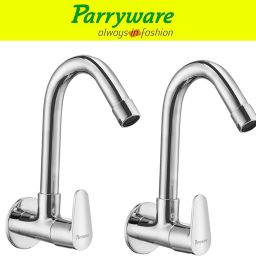 Uno Wall Mounted Sink Cock with Swivel Spout set of 2 pic 130 Wall Mounted Sink Cock with Swivel Spout Sink Tap Faucet-image-41