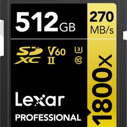 Lexar Professional 1800x 512 GB SDXC Class 10 270 MB/sMemory Card-12