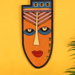 AAKRITI ART CREATIONS Brown & Black Jolly Jessica Wall Decor Mask-image-33