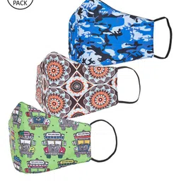 Zastraa Adults Pack of 3 Reusable 3-Layers Outdoor Masks-19