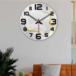 Modern Design Wood Wall Clock In Grey By VibeCrafts-picture-28