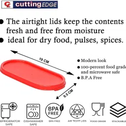 Modular Containers Lids for Boxes Compatible with Cutting EDGE Containers Only 7.4 inch, 3.7 inch Lid Set image 5