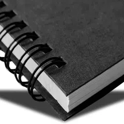 shuang you Paper A5 Notebook A5 size Black Hardcover Spiral Plain Travel Writing Notebooks 120 Pages image 5
