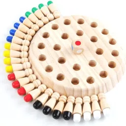 Wooden Memory Chess Color Matching Game Multi Player Family Board 3 cm Chess Board-picture-1