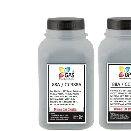 Black High Quality 88A / CC388X Toner for HP Laser Printers P1007, P1106, P1108, P1008, M1213nf MFP, M1136 MFP, M126nw MFP, M1218nfs, M128fw MFP, M128fn MFP, M226DW and M226DN Pack Of 2 Bottle Black Ink Toner Powder-15