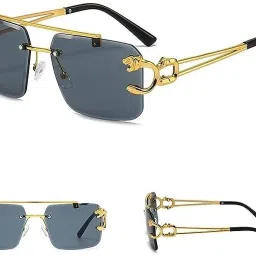 netwiz UV Protection, Polarized Retro Square Sunglasses (Free Size) image 2