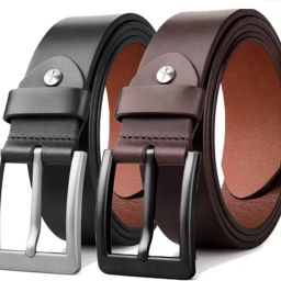 Men Casual, Evening, Formal, Party Black, Brown Genuine Leather Belt-image-43