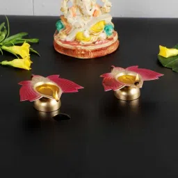 amaya decors Red Lotus Dia Set of 2-picture-36