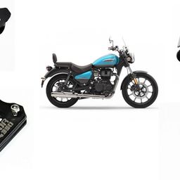 oberoi's traders Meteor Master Cylinder, Front/Rear Brake Oil Guard,Side Stand Combo Bike Crash Guard-picture-7