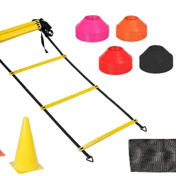 Agility kit 4 Mtr. Ladder 10 mini saucer cone 6 cone of 6 inch Football & Fitness Kit-image-68