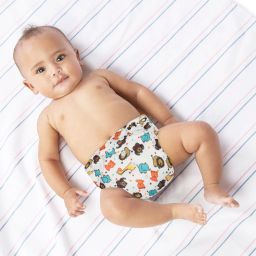chinmay kids Cloth Diaper- Cute Prints, Freesize, Reusable, Washable, Adjustable Snap Buttons Cloth Diaper For Babies (0-36 Months Newborn) With Wet-Free Insert Pads/ Leak Proof & Dry Feel image 5
