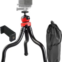 POZUB Mobile Stand DSLR tripod travel sport octopus Flexible Tripod Stand with Universal Mobile Holder + Dustproof Bag Camera Tablet tripod for Vlogging, Streaming and Photography Compatible for All DSLR, Mobile Phones and Action Cameras with 360 Degree Detachable Ball Head and Gorilla Mobile Phone Holder tripod Stand Foldable Heavy Duty Waterproof Extra Thick & Strong Mobile Holder Binoculars, spotting scope, in Stabilizer, in Gimbal Video Camera Tripod, Monopod, Monopod Kit, Tripod Ball Head, Tripod Bracket, Tripod Clamp, Tripod Kit-12