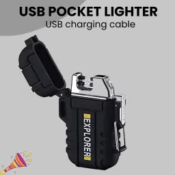 Explorer USB Rechargeable (Cigaratte Lighter)Windproof Flameless ARC LighterF284 Explorer USB Rechargeable (Cigaratte Lighter)Windproof Flameless ARC LighterF284 Pocket Lighter-image-44