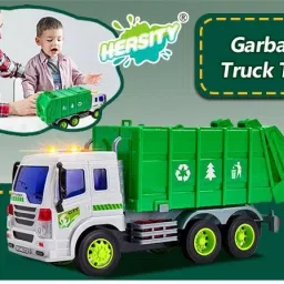dherik tradworld Garbage Truck Toys with Light and/Sound Friction Powered Trash Car image 3