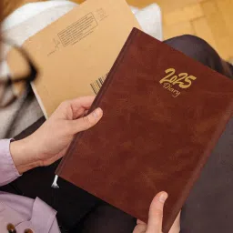 abstract collection New Edition Hard Bound Month Planner Dated Diary A5 Diary Single Rule 366 Pages image 3