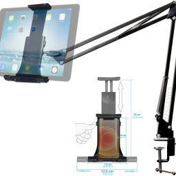 BROLAVIYA Lazy Arm Bracket For Both Mobiles and Tablets Fits Device 4 - 10.1 Diagonal Inch Mobile Holder-image-14