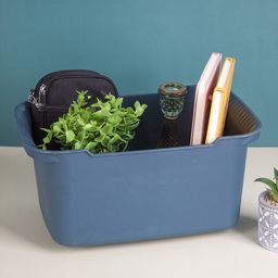 MARKET99 Blue Solid Multipurpose Portable Storage Basket-7