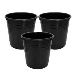 Kuber Industries Set Of 3 Black Portable Garbage Basket 5 Ltr image 2