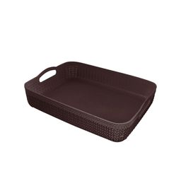 Kuber Industries Set Of 2 Brown & Grey Solid Storage Basket image 3
