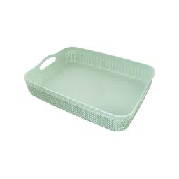 Kuber Industries Set Of 4 Green & Grey Textured Multi utility Baskets image 5