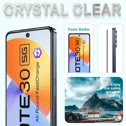 first mart Screen Protector Accessory Combo for Infinix Note 30 5G, Note 30 5G, OG Tempered Glass with Cable Protector image 3