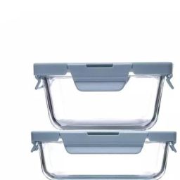 Glass Vegetable Bowl Set Of 2 Vegetable And Fruit Storage Bowl Set with Airtight Lid For Fridger safe And Microwavw safe Without lid Glass Vegetable Bowl (Clear, Pack of 2)-26