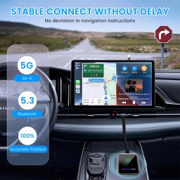 ZITRONIX Black Wireless 2 in 1 Stick for Car Android Auto Carplay Phone Converter image 2