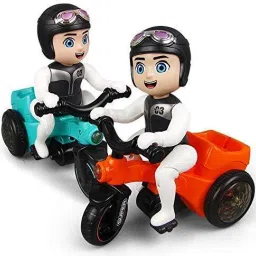 Stunt Bicycle Toy with Lights & Music, 360 Degree Rotation,-26