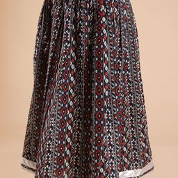 Sangria Girls Printed Pure Cotton Maxi Skirts-image-85