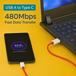 RoarX USB Type C Cable 10 A 1 m TPE ORIGINAL 65 WATT DASH WARP FAST CHARGING CABLE FOR SUPER VOOC, SUPER DART, FLASH, TURBO, WARP, DART USB to TYPE C image 5